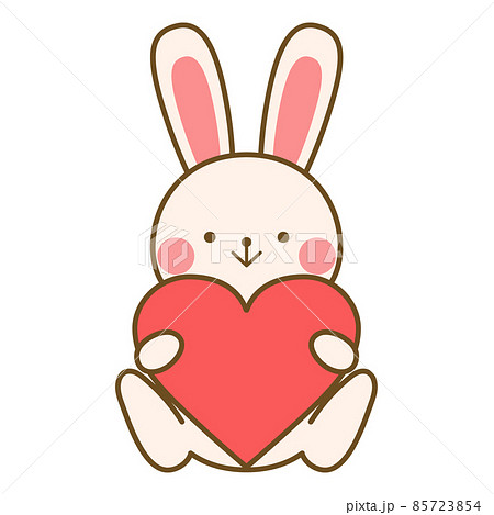 ハートを持つウサギのイラスト素材 [85723854] - PIXTA