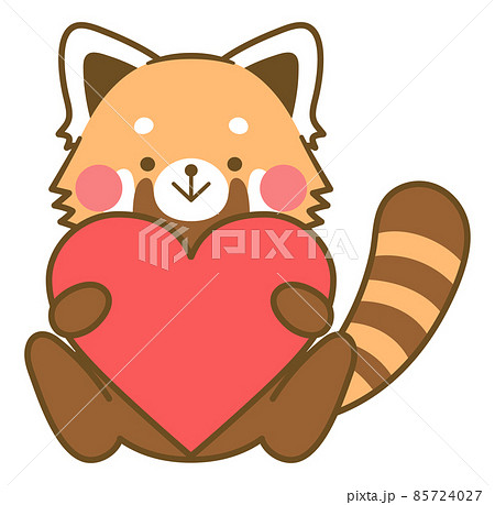 ハートを持つレッサーパンダ 85724027