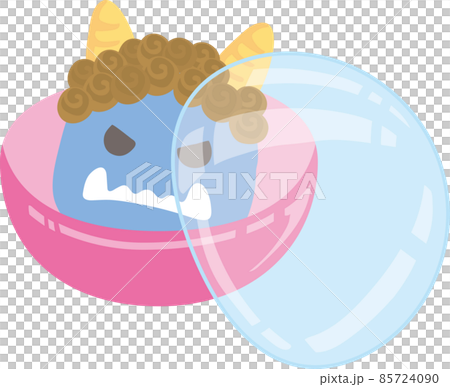 扭蛋膠囊中的青鬼面具_半開 85724090