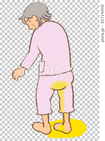 認知症　尿失禁する高齢女性 85724939