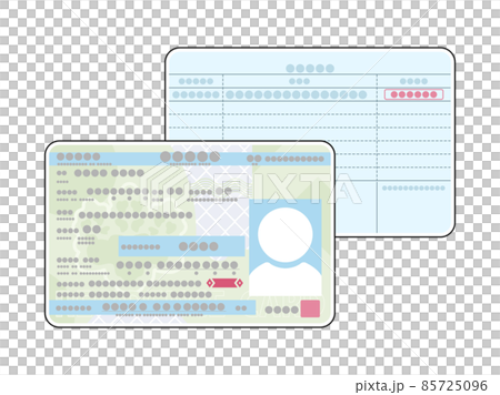 在留カードの両面のイラスト 在留カードの両面のイラスト 85725096