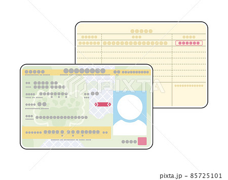 特別永住証明書カードの両面のイラスト 特別永住証明書カードの両面のイラスト 85725101