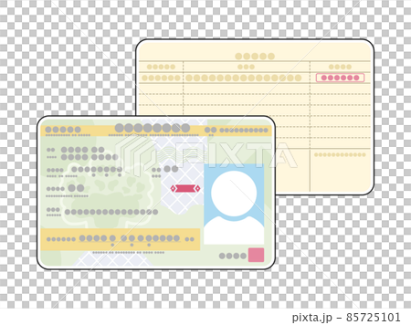 特別永住証明書カードの両面のイラスト 特別永住証明書カードの両面のイラスト 85725101