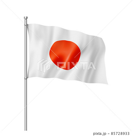 Japanese flag isolated on white 85728933