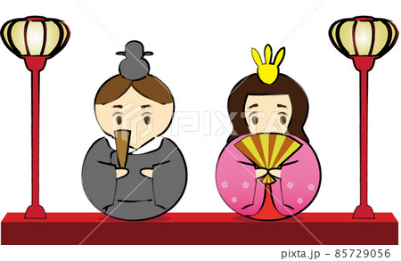 二頭身のかわいいデフォルメ雛人形 二頭身のかわいいデフォルメ雛人形 85729056