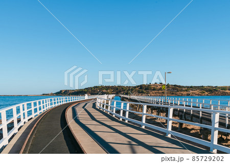 Victor Harbor to Granite Island new causeway viewed from the mainland Victor Harbor to Granite Island new causeway viewed from the mainland 85729202