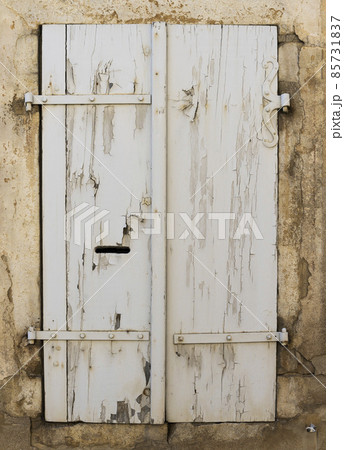 Shutters White Old Closed France 85731837