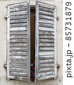 White Window Shutters Flowers White Window Shutters Flowers 85731879