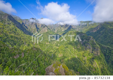 nice mountains in Madeira island with sky nice mountains in Madeira island with sky 85732138