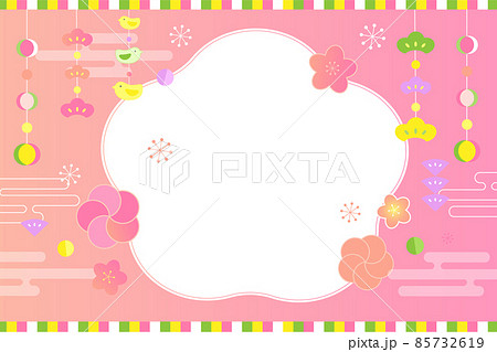 春・ひなまつりのおしゃれなデザインバナー・フレーム 85732619