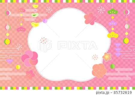 春・ひなまつりのおしゃれなデザインバナー・フレーム 85732619