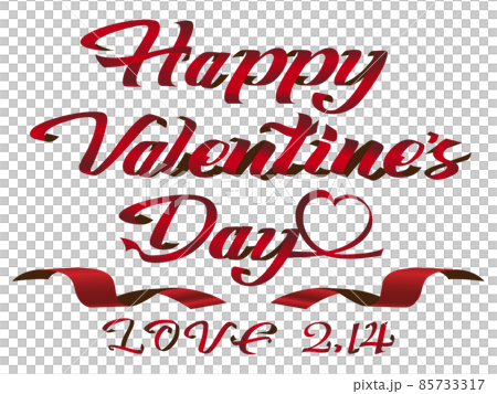 Valentine's day ribbon title letter 85733317