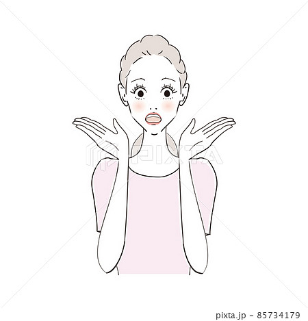 女性表情　比べる 85734179