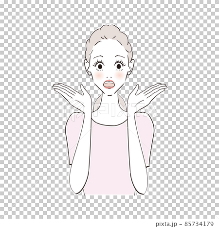 女性表情　比べる 85734179