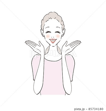 女性表情　比べる 85734180