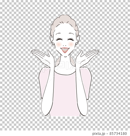 女性表情　比べる 85734180