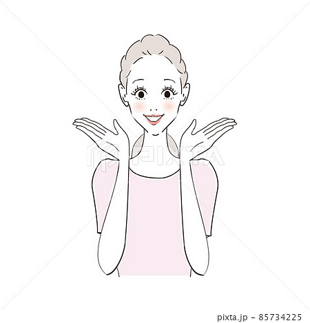 女性表情　比べる 85734225