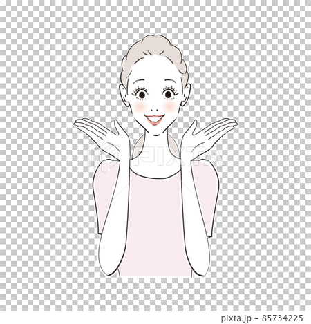 女性表情　比べる 85734225