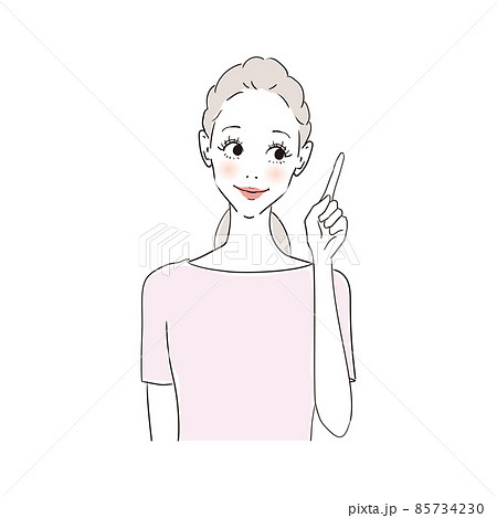 女性表情　案内 85734230