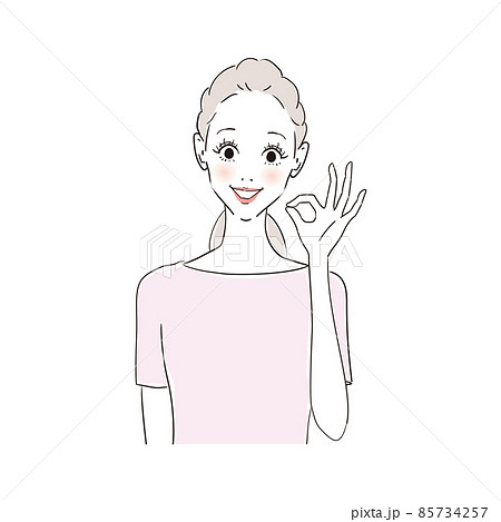 女性表情　OK 85734257