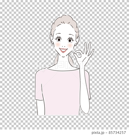 女性表情　OK 85734257