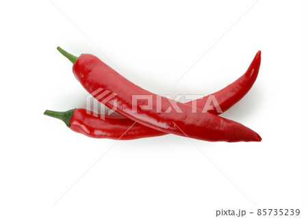 Red hot chili peppers isolated on white background 85735239