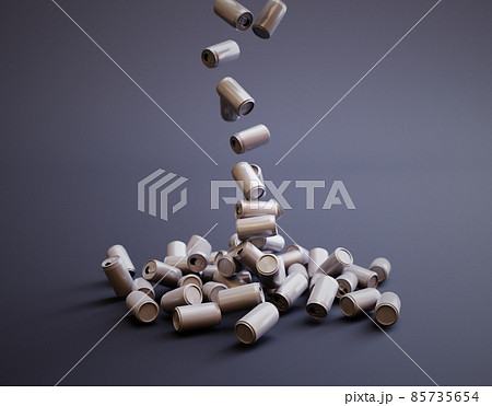 空き缶の3Dイラスト素材　環境問題のイメージ素材　3Dレンダリング 85735654