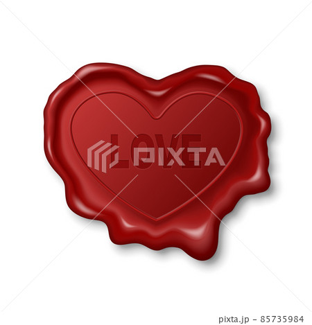 Vector 3d Realistic Vintage Red Stamp, Wax Seal Heart-shaped Isolated. Sealing Wax, Stamp, Label for Quality Certificate, Document, Letter, Envelope. Valentine Day, Love Concept Vector 3d Realistic Vintage Red Stamp, Wax Seal Heart-shaped Isolated. Sealing Wax, Stamp, Label for Quality Certificate, Document, Letter, Envelope. Valentine Day, Love Concept 85735984