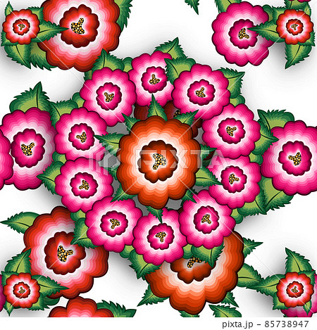 Mexican floral embroidery seamless pattern,... - Stock Illustration  [85738947] - PIXTA