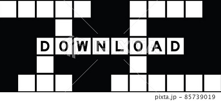 Alphabet letter in word download on crossword puzzle background 85739019