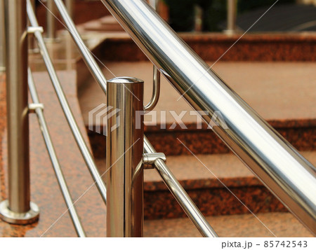 neat chrome stair railing in the city neat chrome stair railing in the city 85742543