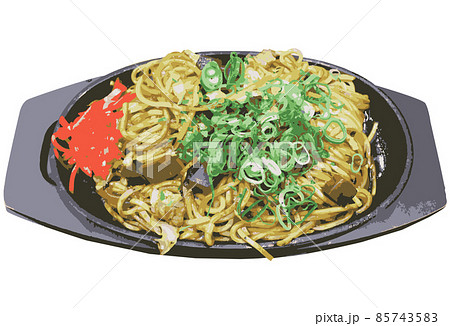 焼きそばのイラスト 85743583
