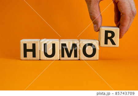 Humor symbol. Wooden cubes with word 'humor'....の写真素材 [85743709] - PIXTA