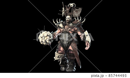 Huge orc monster with a cudgel 3d model 85744493