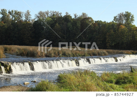 Ventas Rumba Waterfall on the Venta river. Kuldiga, Latvia. High quality photo Ventas Rumba Waterfall on the Venta river. Kuldiga, Latvia. High quality photo 85744927