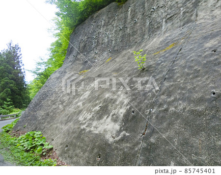 擁壁　土砂崩れ防止　水抜き穴（東北地方） 85745401