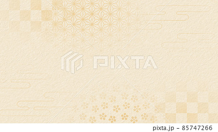 伝統和柄の和紙　背景素材 85747266