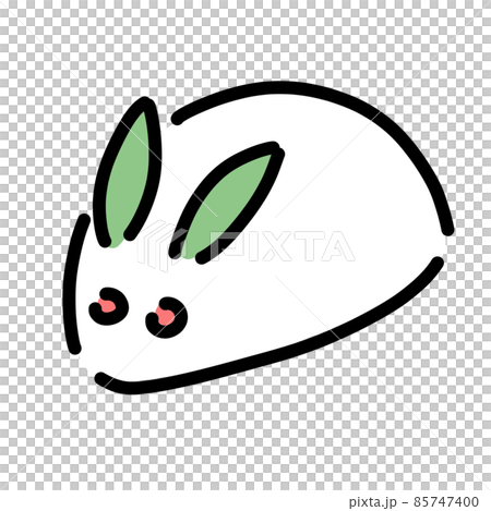 雪うさぎのイラストのイラスト素材