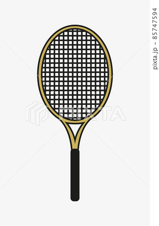 Outline vector illustration of a tennis racket Outline vector illustration of a tennis racket 85747594