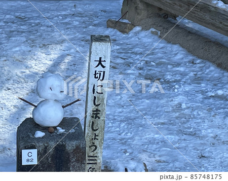 雪だるまと三角点_02 雪だるまと三角点_02 85748175