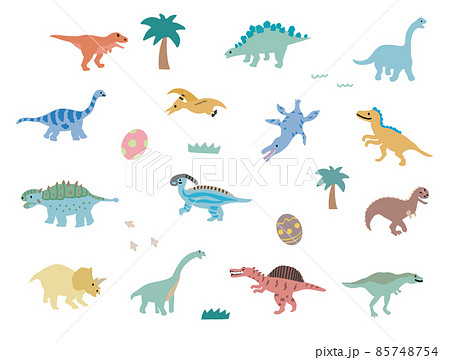 手描きの恐竜セット 85748754