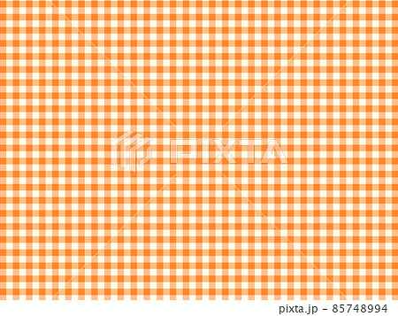 ギンガムチェック 背景素材 模様 シームレスパターン 明るい オレンジ 2 のイラスト素材