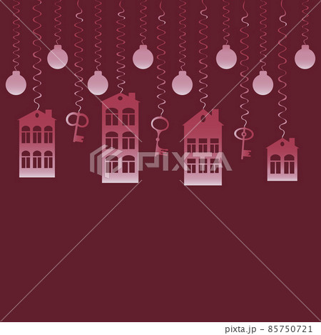 advertising banner or postcard - housewarming, sale or rental of housing on a turnkey basis 85750721