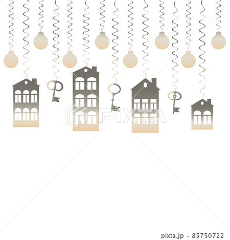 advertising banner or postcard - housewarming, sale or rental of housing on a turnkey basis 85750722