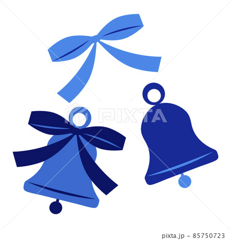 Illustration on a square background - a bell. Design element 85750723