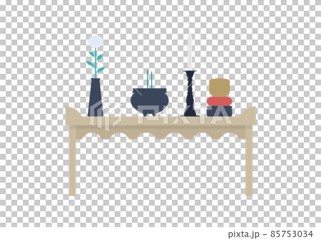 枕飾り・葬儀・葬式のイラスト素材 85753034