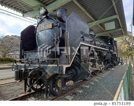 公園に保存される蒸気機関車　C58-389号機　天竜二俣駅 85753199
