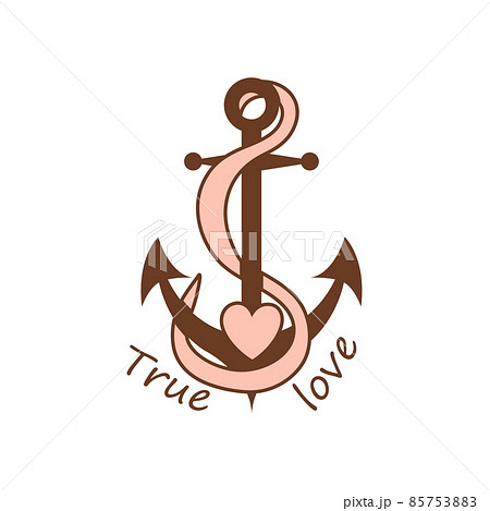 Ship anchor colorful tattoo Anchor ropes and ribbon with motivation  wording i refuse to sink drawn in tattoo style vector  CanStock