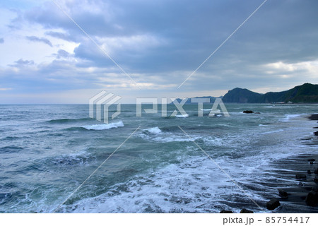 フンベの滝付近の海岸風景 北国イメージ 北海道広尾町フンベ フンベの滝付近の海岸風景 北国イメージ 北海道広尾町フンベ 85754417