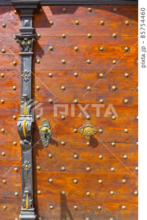 An old entrance door in Salzburg, Austria. 85754460